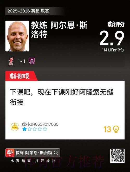 利物浦1比1伯恩利赛后复盘，斯洛特试错途中危机四伏